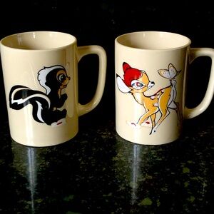 Walt Disney’s Bambi and Flower Marco Polo Fine China Coffee Mugs
